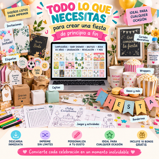 🎈TODO LO QUE NECESITAS PARA CREAR UNA FIESTA DE PRINCIPIO A FIN🎈